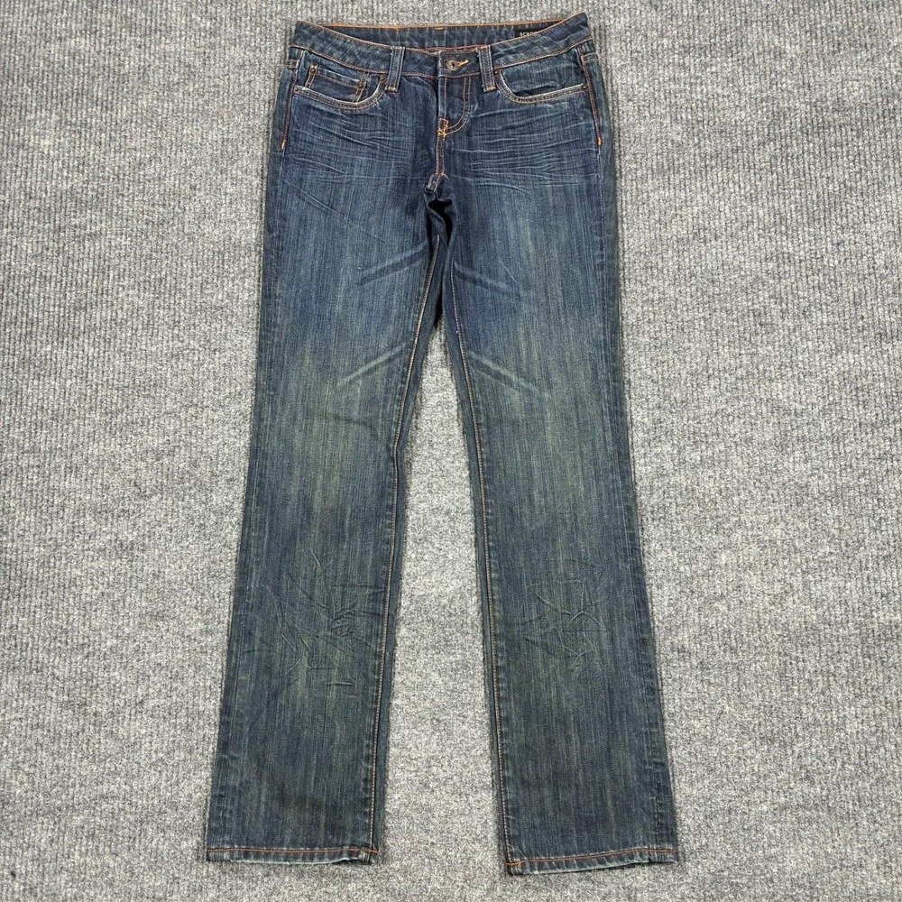 School of Women Straight Jeans Size 29 Blue Premium Denim Cotton Low Rise